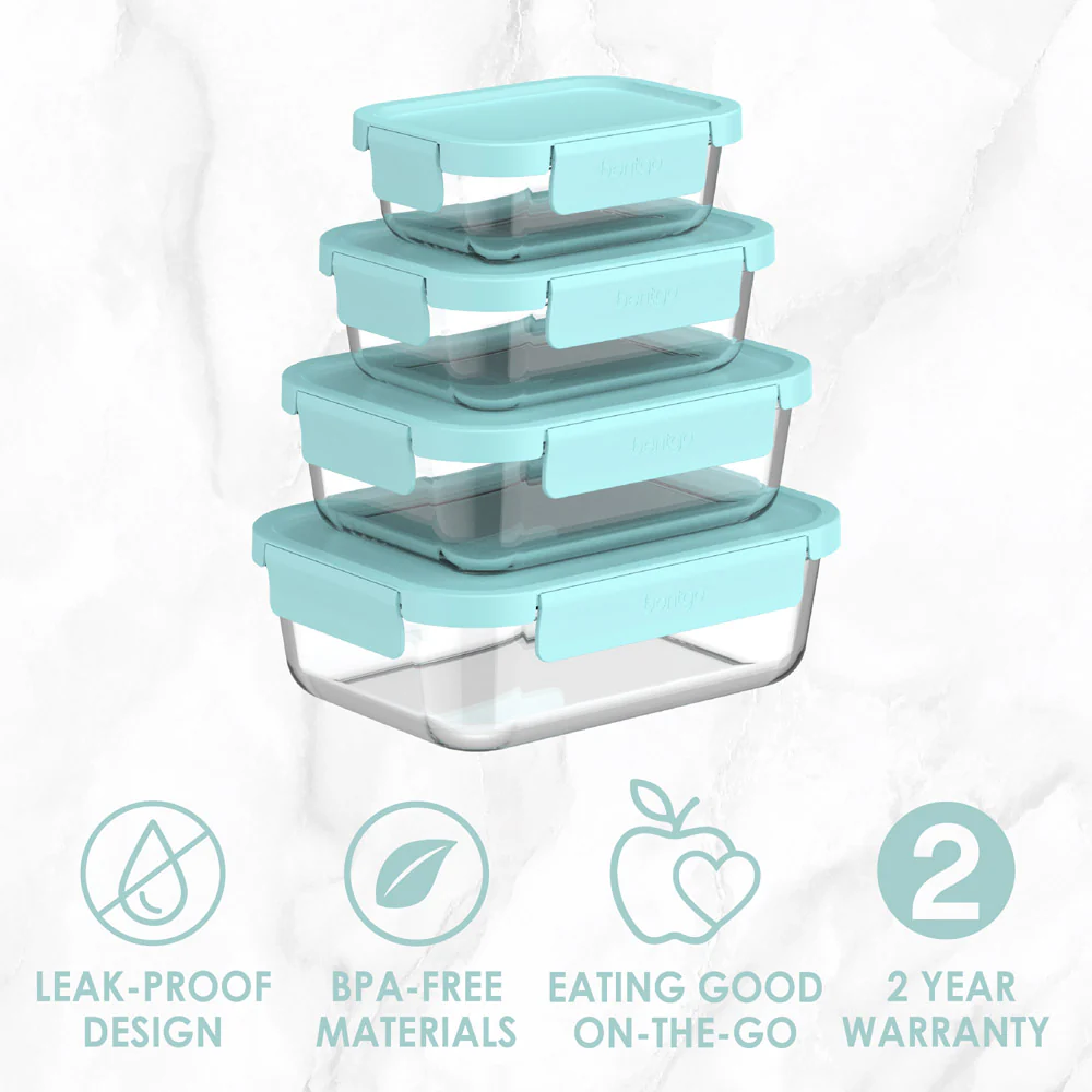 Bentgo Glass Leak-Proof Food Storage Set (8-Piece) - Image 3