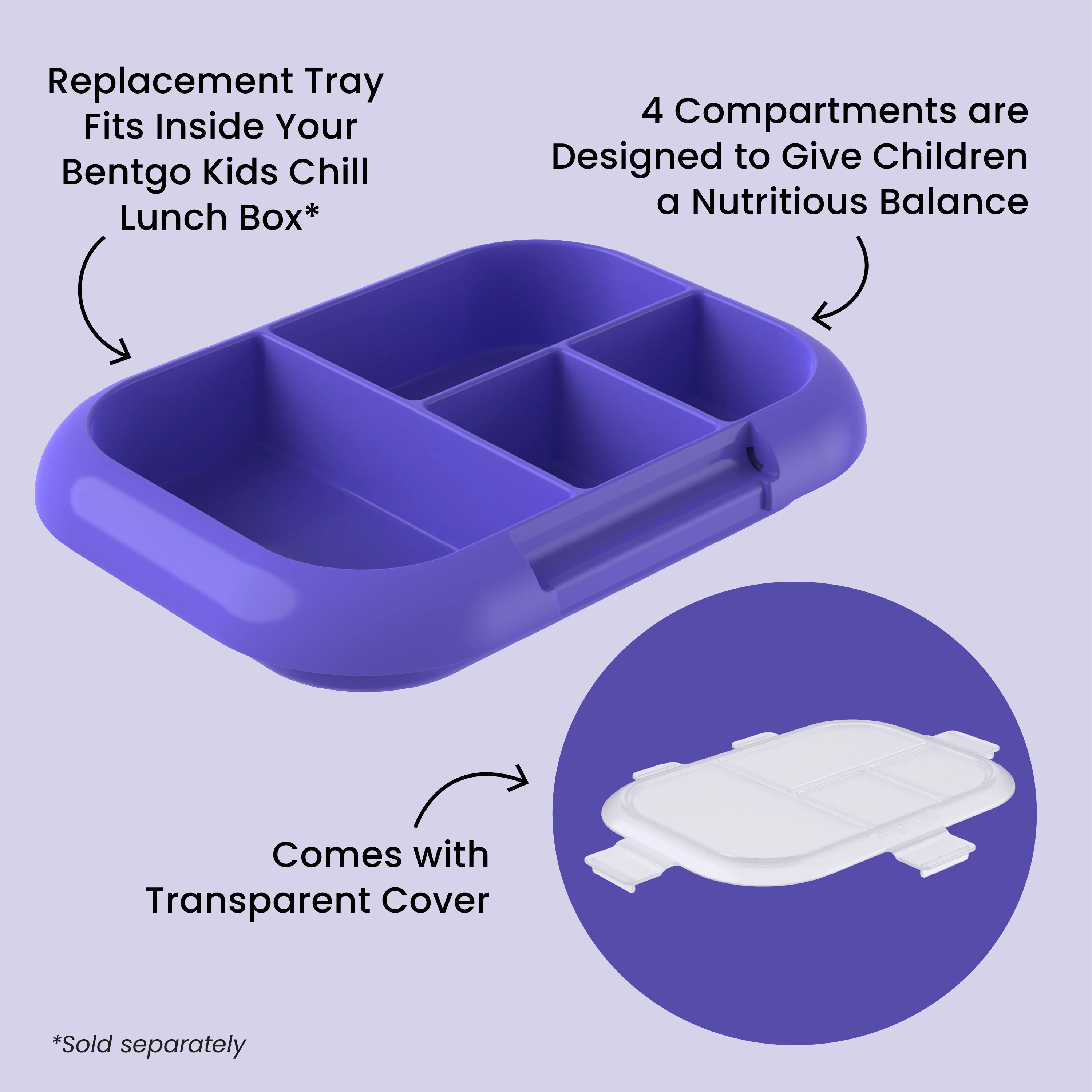 Bentgo Chill Kids Tray with Transparent Cover - Image 32