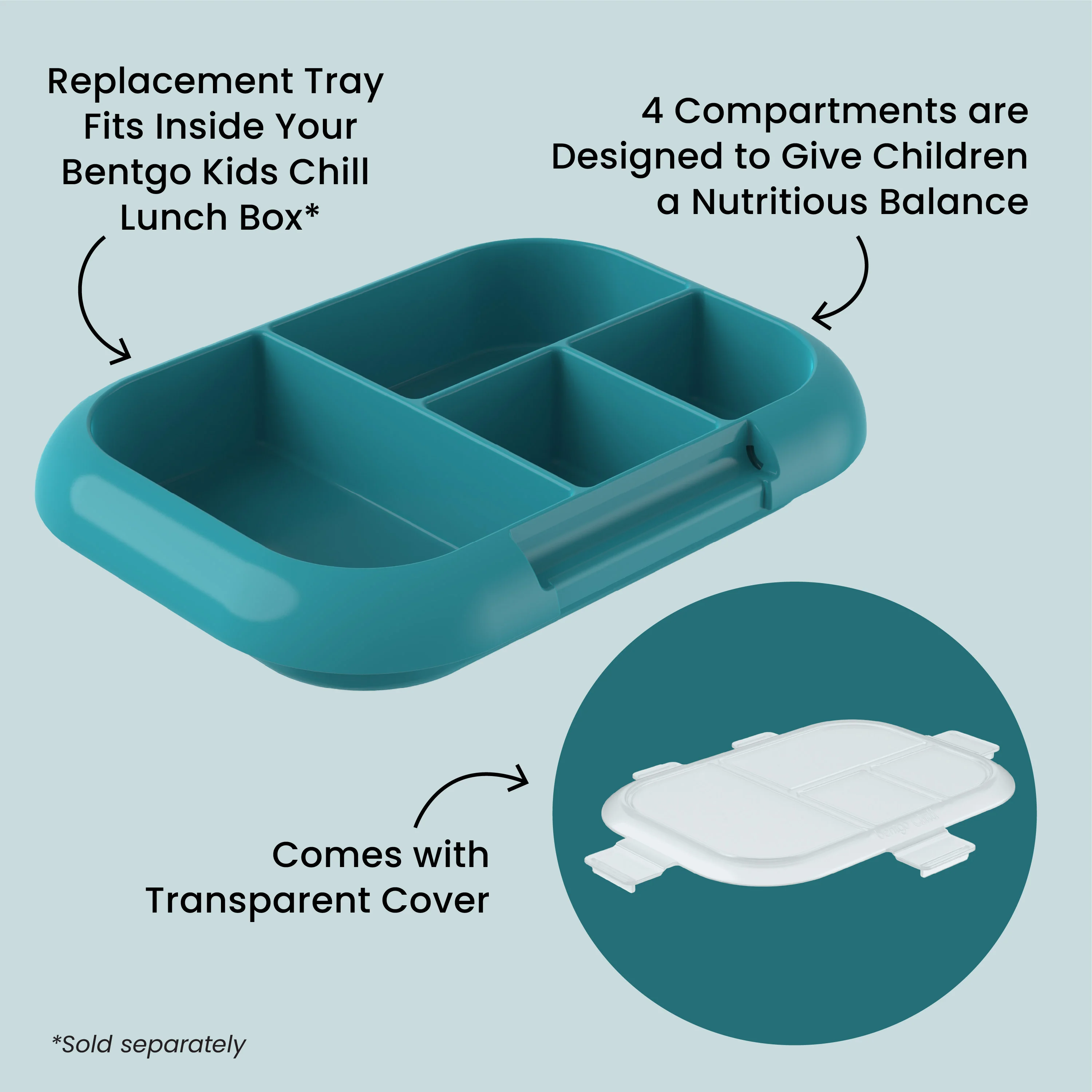 Bentgo Chill Kids Tray with Transparent Cover - Image 36