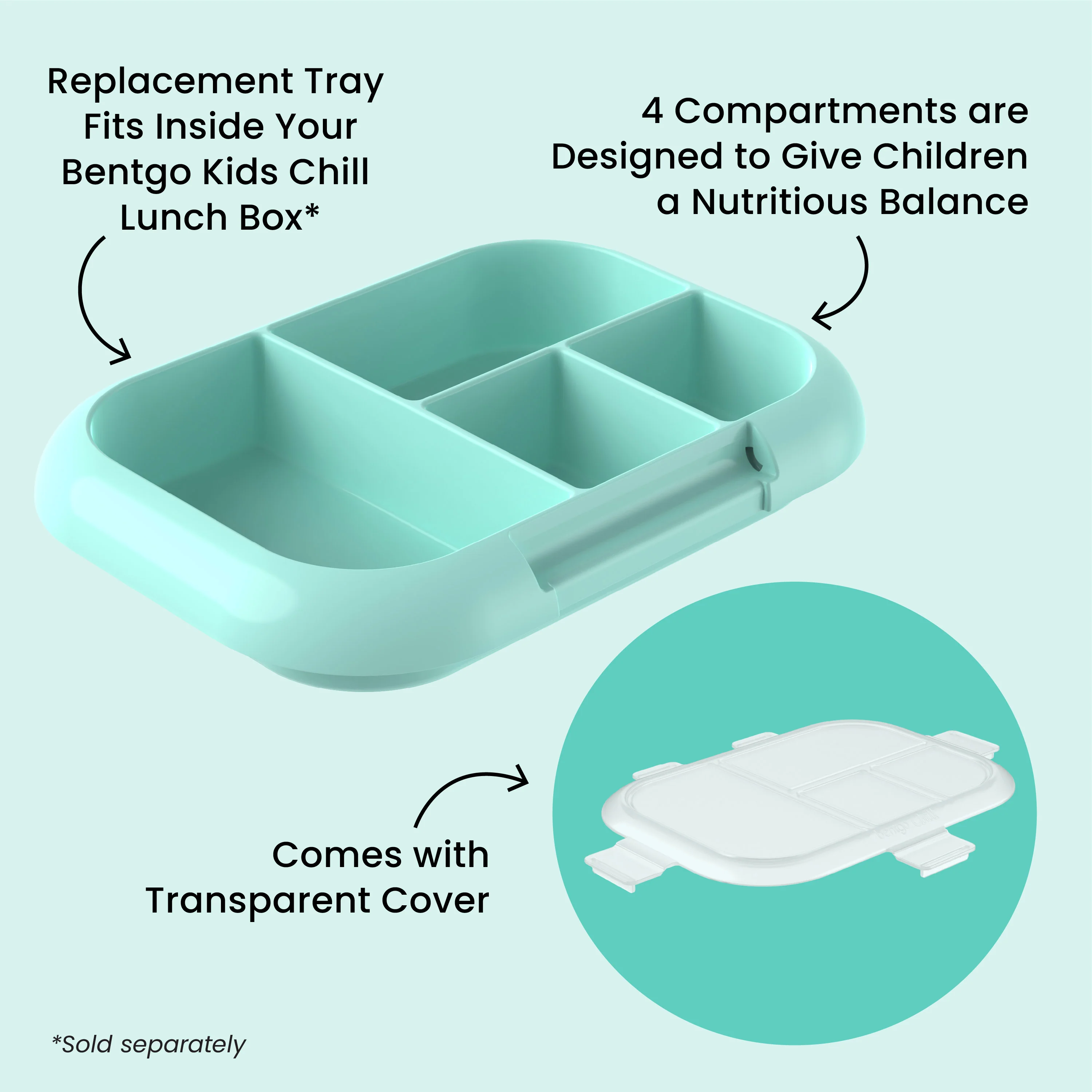 Bentgo Chill Kids Tray with Transparent Cover - Image 4
