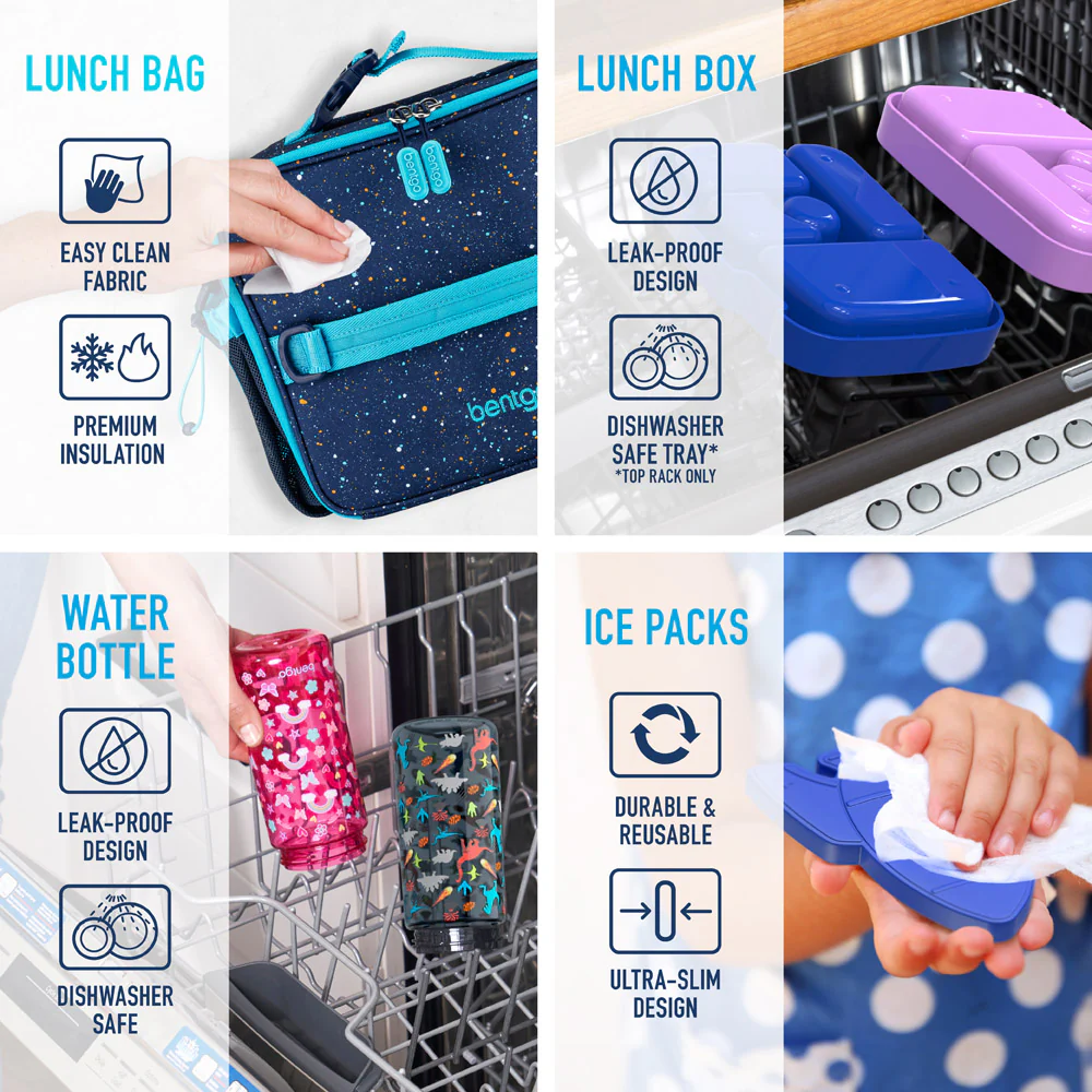 Bentgo Kids Prints Lunch 5-Piece Set with Ice Packs - Image 10