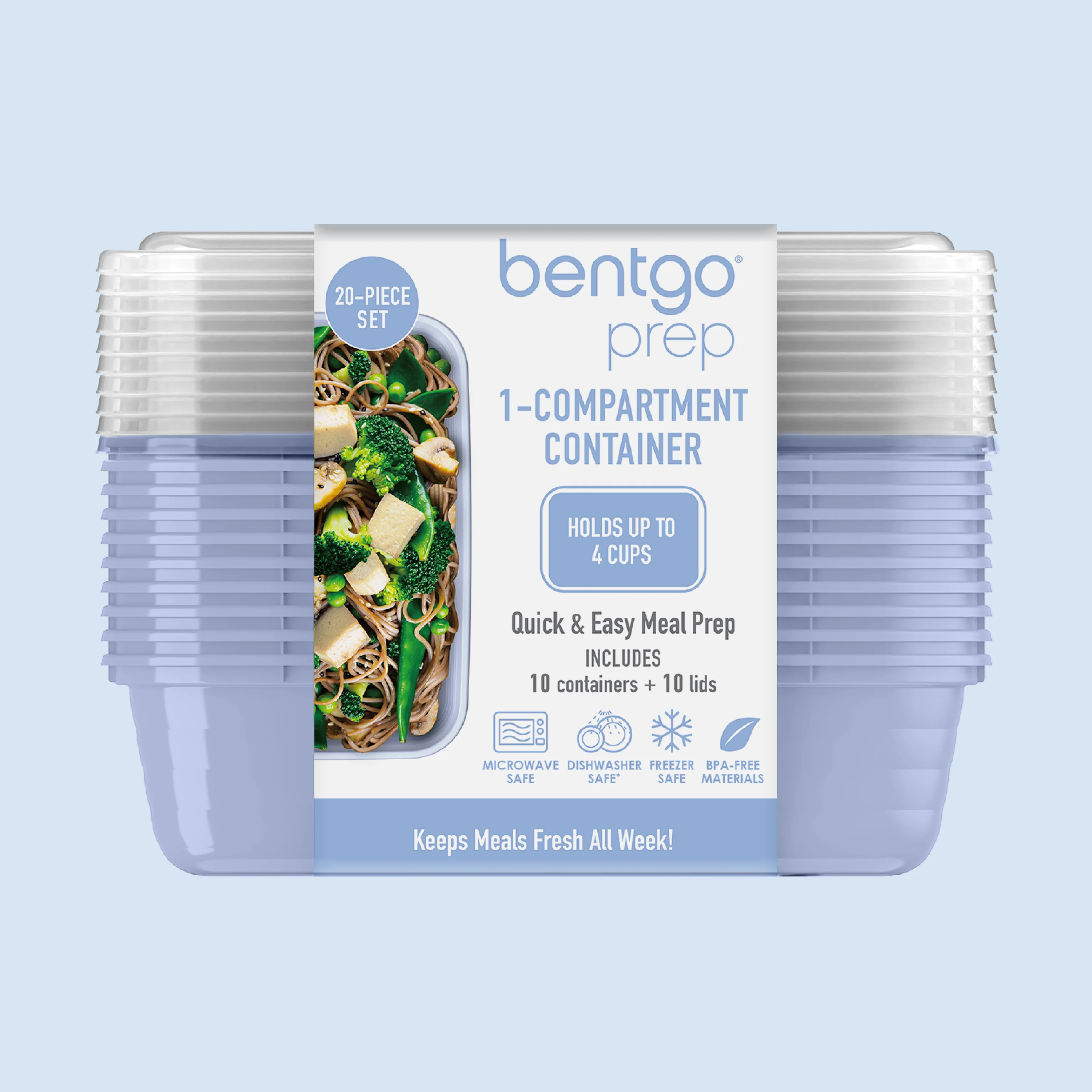 Bentgo Prep 1-Compartment Meal Prep Containers (20-Piece) - Image 16