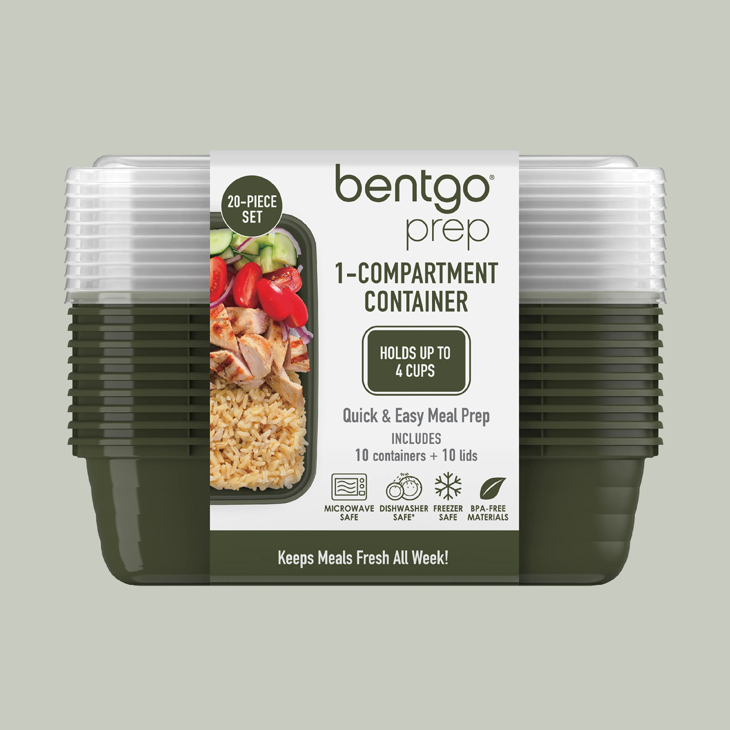 Bentgo Prep 1-Compartment Meal Prep Containers (20-Piece) - Image 39