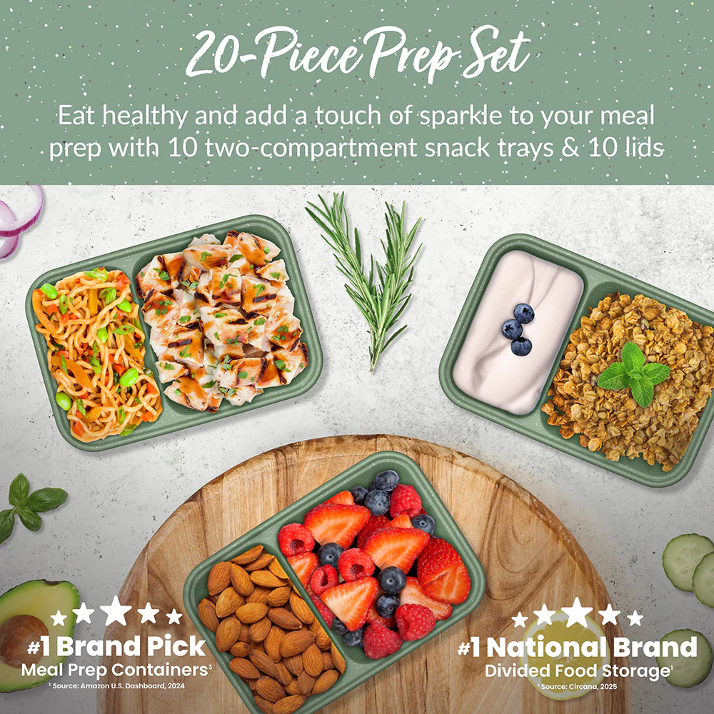 Bentgo Prep 2-Compartment Snack Containers (20-Piece) - Image 34