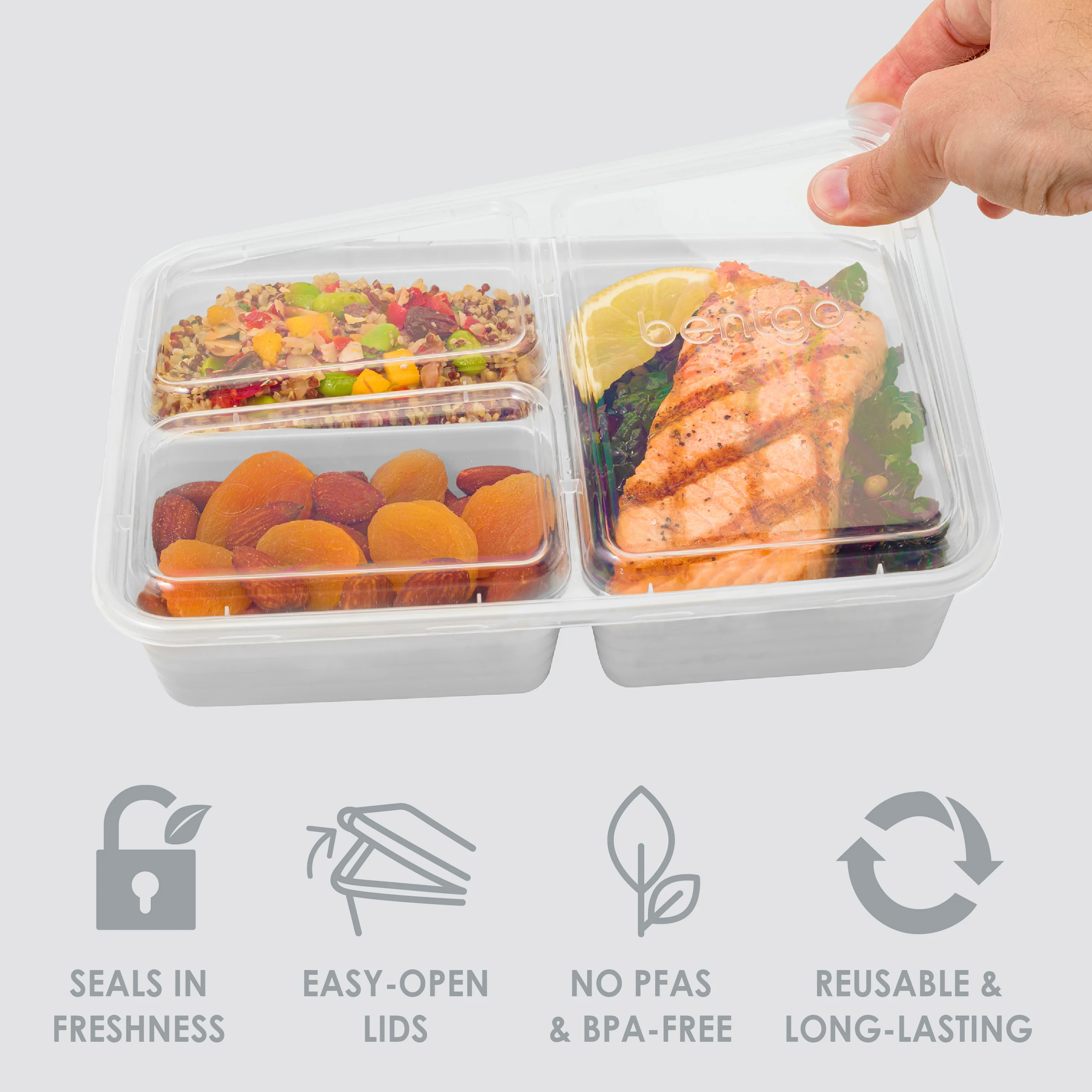Bentgo Prep 3-Compartment Meal Prep Containers (20-Piece) - Image 20