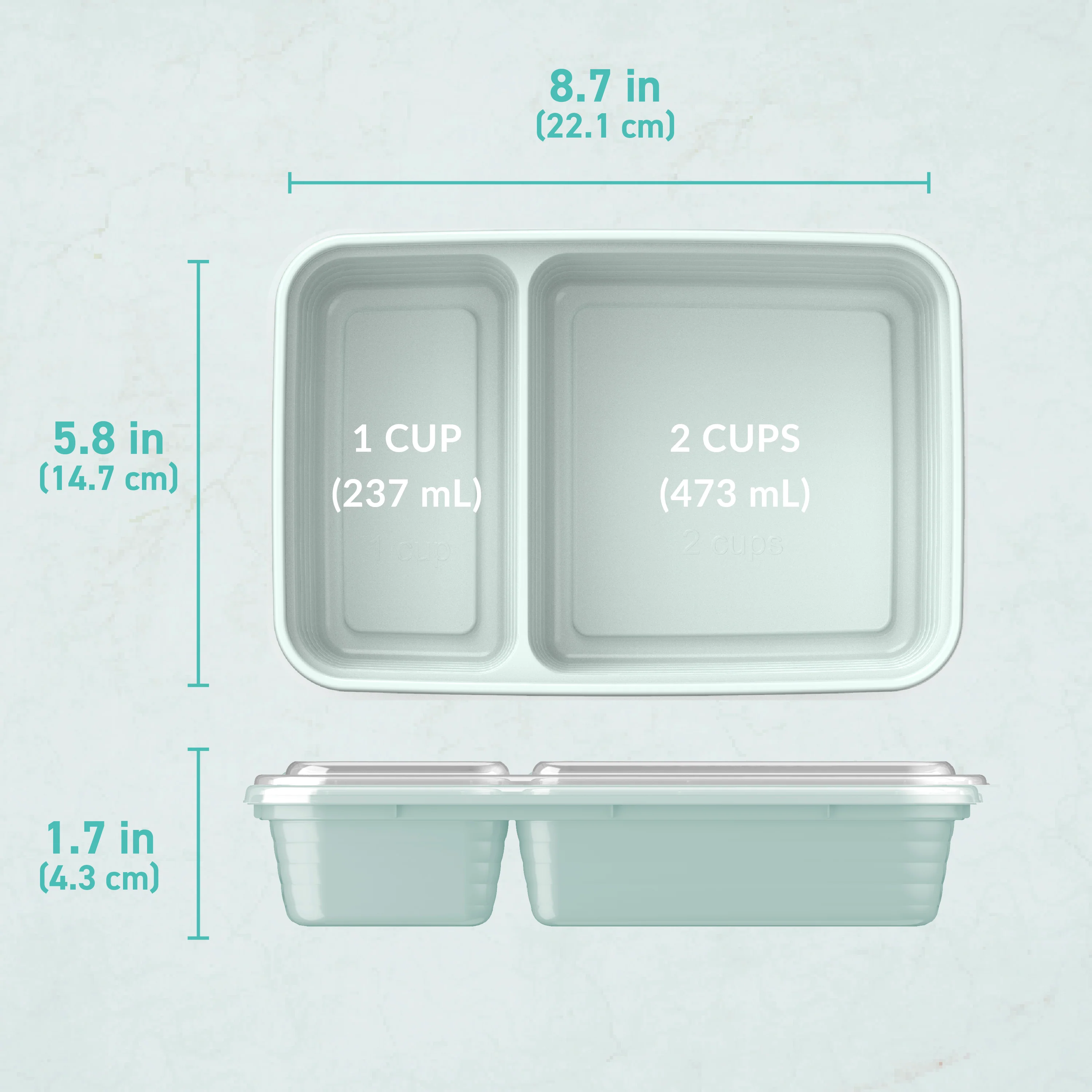 Bentgo Prep 2-Compartment Meal Prep Containers (20-Piece) - Image 39