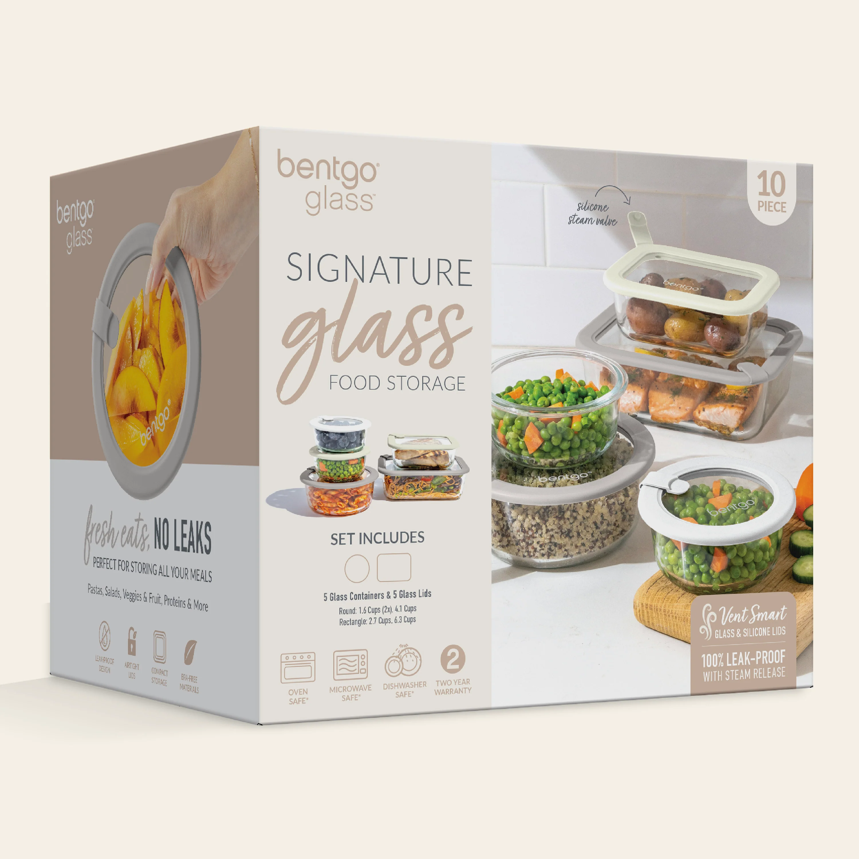 Bentgo Signature Glass Food Storage Set (10-Piece) - Image 7